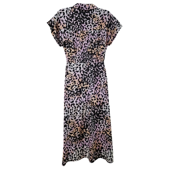 Veronica Beard Amani Silk Midi Dress in Lilac Multi - Picture 4 of 11